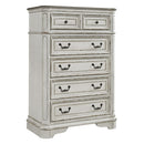 PLEASANT HOME COLLECTION-MAGNOLIA MANOR 5 DRAWER CHEST WHITE