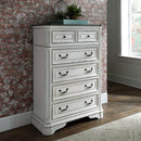 PLEASANT HOME COLLECTION-MAGNOLIA MANOR 5 DRAWER CHEST WHITE
