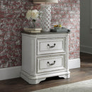 PLEASANT HOME COLLECTION-MAGNOLIA MANOR 2 DRAWER NIGHTSTAND WHITE
