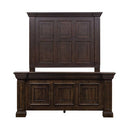 PLEASANT HOME COLLECTION-BIG VALLEY PANEL BED BROWN
