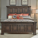 PLEASANT HOME COLLECTION-BIG VALLEY PANEL BED BROWN