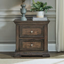 PLEASANT HOME BIG VALLEY 5 PIECE COLLECTION BROWN QUEEN BED, DRESSER/MIRROR 5 DRAWER CHEST AND 2 DRAWER NIGHTSTANDNIGHTSTAND
