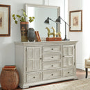 PLEASANT HOME BIG VALLEY 5 PIECE COLLECTION WHITE QUEEN BED, DRESSER/MIRROR 5 DRAWER CHEST AND 2 DRAWER NIGHTSTANDNIGHTSTAND