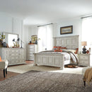 PLEASANT HOME BIG VALLEY 5 PIECE COLLECTION WHITE QUEEN BED, DRESSER/MIRROR 5 DRAWER CHEST AND 2 DRAWER NIGHTSTANDNIGHTSTAND