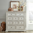 PLEASANT HOME COLLECTION-BIG VALLEY 10 DRAWER CHESSER WHITE