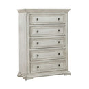 PLEASANT HOME COLLECTION-BIG VALLEY 5 DRAWER CHEST WHITE