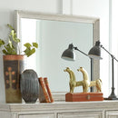 PLEASANT HOME COLLECTION-BIG VALLEY 2 DOOR 6 DRAWER DRESSER AND MIRROR WHITE
