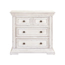 PLEASANT HOME COLLECTION BIG VALLEY 3 DRAWER NIGHTSTAND WHITE W/ CHARGING STATION
