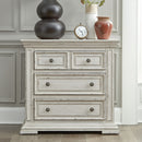 PLEASANT HOME COLLECTION BIG VALLEY 3 DRAWER NIGHTSTAND WHITE W/ CHARGING STATION
