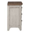 PLEASANT HOME COLLECTION-FARMHOUSE REIMAGINED 3 DRAWER NIGHTSTAND WITH CHARGING STATION