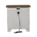 PLEASANT HOME COLLECTION-FARMHOUSE REIMAGINED 3 DRAWER NIGHTSTAND WITH CHARGING STATION