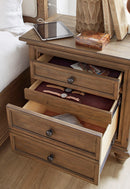 PLEASANT HOME COLLECTION HENSLEY GROUP. BED, 9 DRAWER CHESSER, 5 DRAWER CHEST, 3 DRAWER NIGHTSTAND