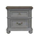 THE LUXE COLLECTION-ELEGANCE 2 DRAWER GRAY NIGHTSTAND SH23A8GY