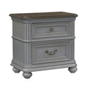 THE LUXE COLLECTION-ELEGANCE 2 DRAWER GRAY NIGHTSTAND SH23A8GY