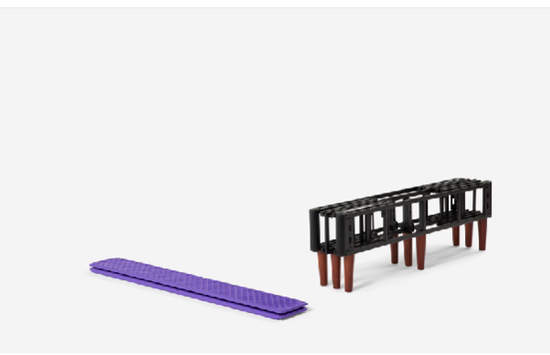 Purple Upholstered Platform